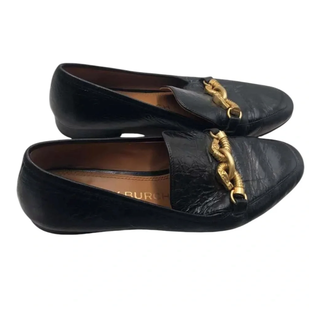 Tory Burch black leather women’s loafer size 7.5M
